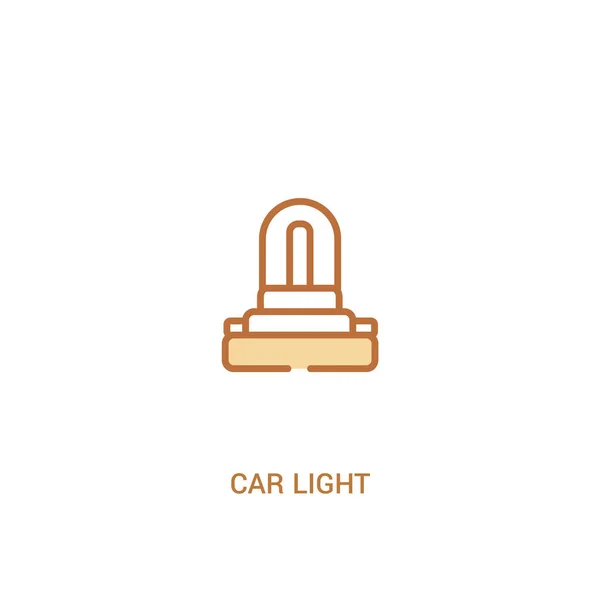 Concept de lumière de voiture icône de couleur 2. simple élément de ligne illustrati — Image vectorielle