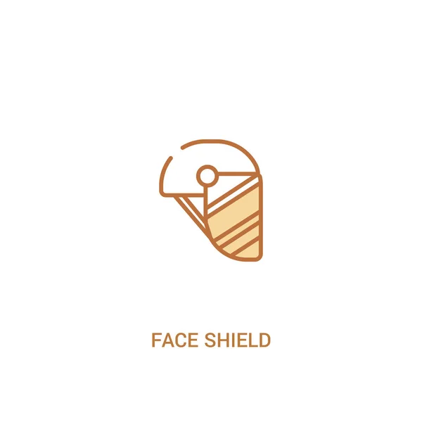Face Shield concept 2 gekleurd icoon. eenvoudig lijn element Illustra — Stockvector