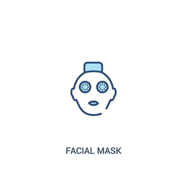 Máscara facial concepto 2 icono de color. elemento de línea simple illustra — Vector de stock