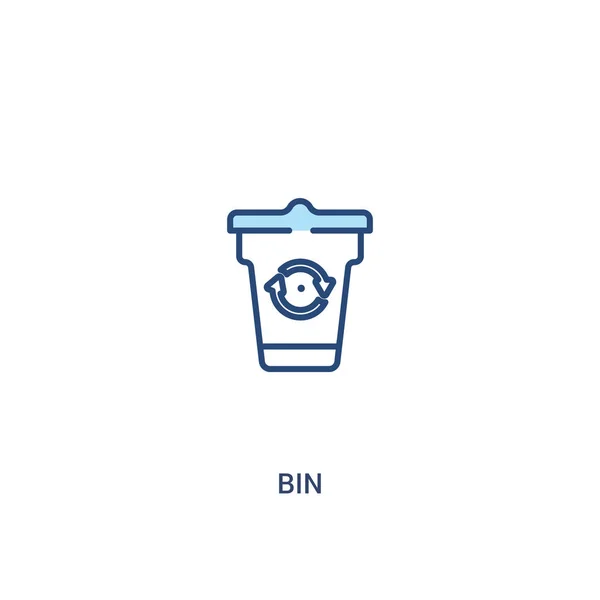 Concepto bin 2 icono de color. ilustración simple elemento de línea. o — Archivo Imágenes Vectoriales