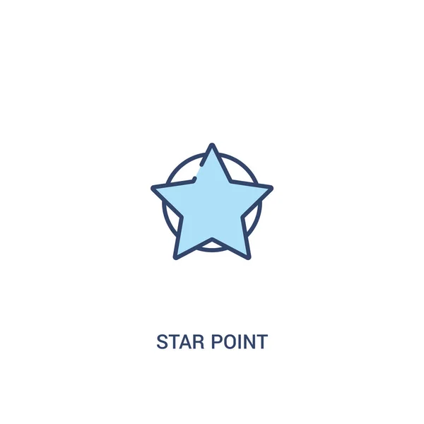 Concepto de punto estrella 2 icono de color. elemento de línea simple illustrat — Vector de stock