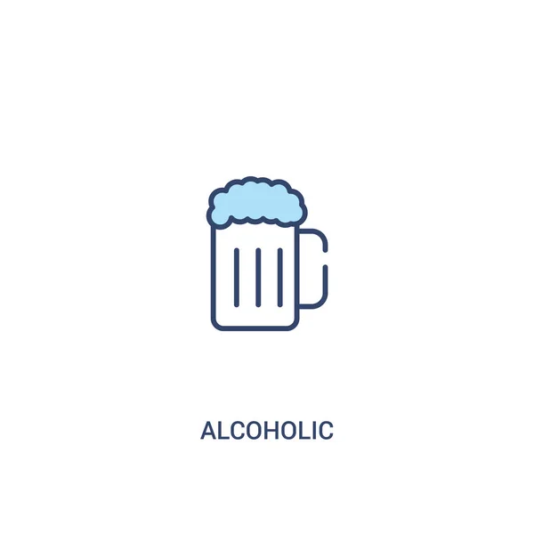 알콜 개념 2 색깔 아이콘. 간단한 라인 요소 일러스트 레이터 — 스톡 벡터