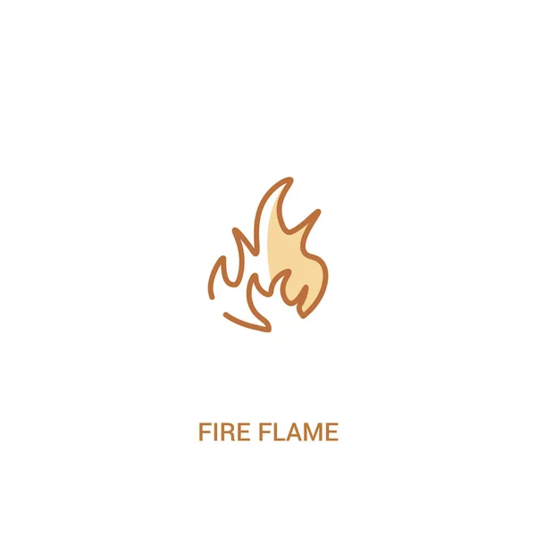 Fire Flame concept 2 gekleurd icoon. eenvoudig lijn element illustrat — Stockvector