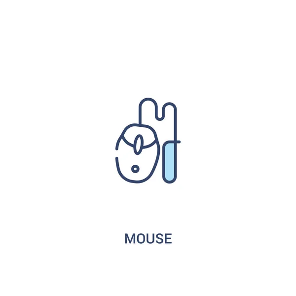 Conceito do mouse 2 ícone colorido. ilustração de elemento de linha simples . — Vetor de Stock