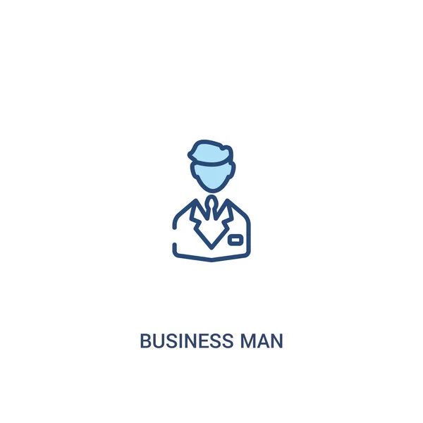 Концепция бизнесмена 2 цветная икона. простой линейный элемент illustr — стоковый вектор