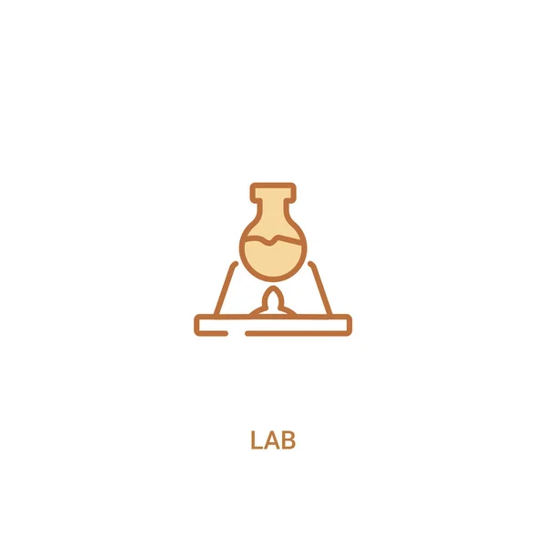 Koncepcja laboratoryjna 2 kolorowa ikona. prostej ilustracji elementu liniowego. Ou — Wektor stockowy