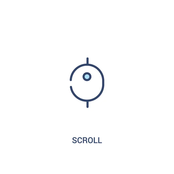 Scroll concept 2 gekleurd icoon. eenvoudige illustratie van het lijn element. — Stockvector