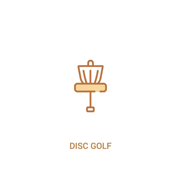 Disc golf concept 2 gekleurd icoon. eenvoudig lijn element illustrati — Stockvector