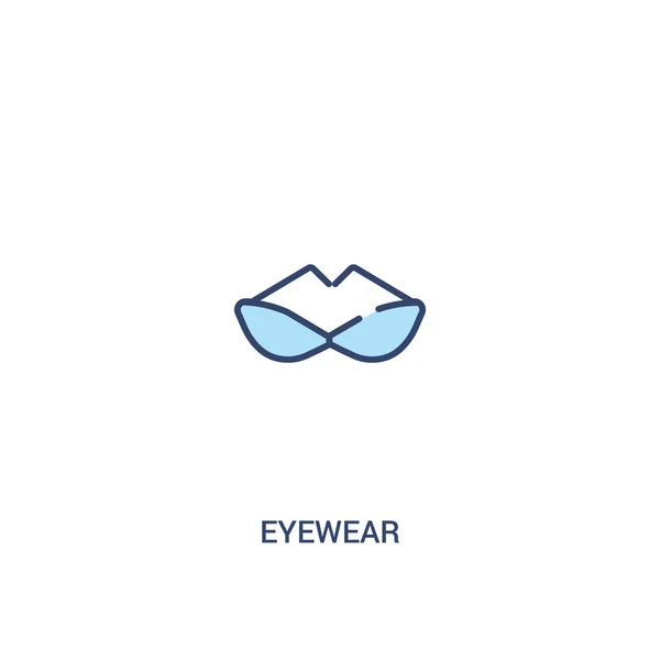 Concepto de gafas 2 icono de color. ilustración simple elemento de línea — Vector de stock
