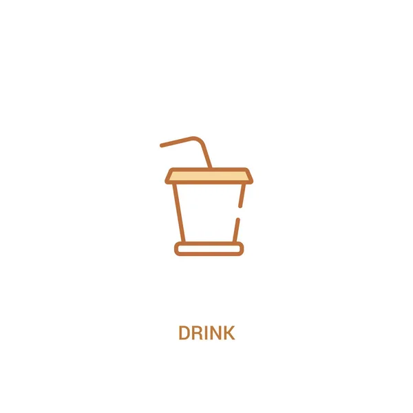 Drink concept 2 gekleurd icoon. eenvoudige illustratie van het lijn element. — Stockvector