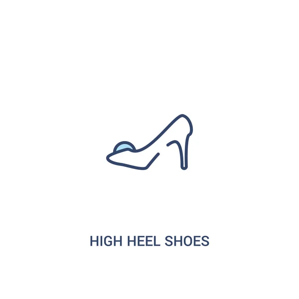 Sapatos de salto alto conceito 2 ícone colorido. elemento de linha simples illu —  Vetores de Stock