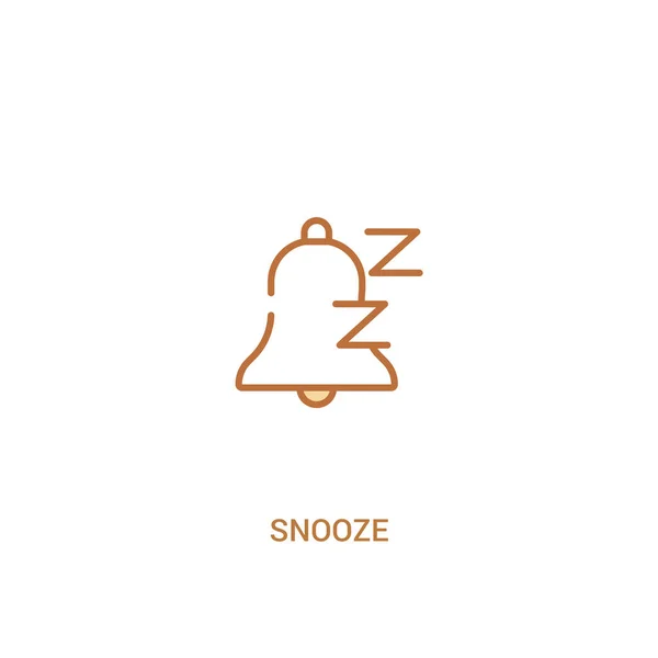 Concepto de siesta 2 icono de color. ilustración simple elemento de línea . — Vector de stock