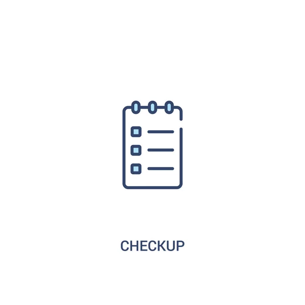 Checkup Concept 2 färgad ikon. enkel illustration av linjeelement — Stock vektor