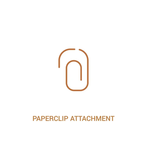 Paperclip attachment concept 2 colored icon. simple line element — Stock Vector