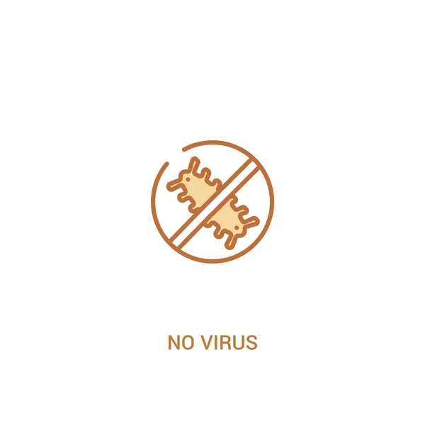 Geen virus concept 2 gekleurd icoon. eenvoudig lijn element Illustratio — Stockvector