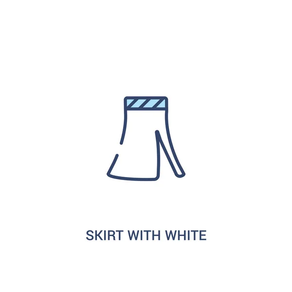 Kjol med vitt foder Concept 2 färgad ikon. enkel linje Elem — Stock vektor