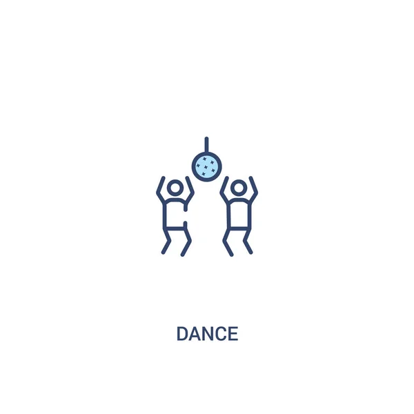 Conceito de dança 2 ícone colorido. ilustração de elemento de linha simples . — Vetor de Stock