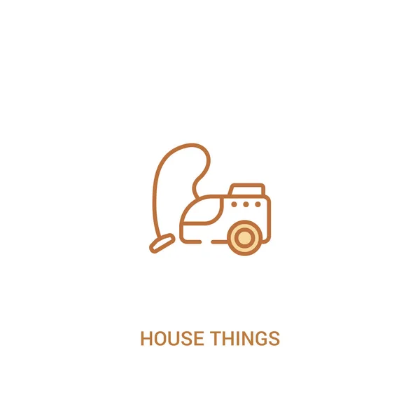 Maison choses concept 2 icône de couleur. élément de ligne simple illustr — Image vectorielle