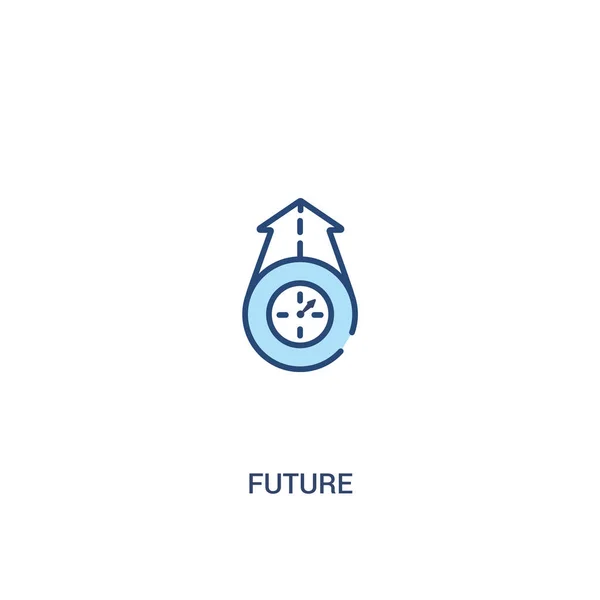Future concept 2 colored icon. simple line element illustration. — Stock Vector