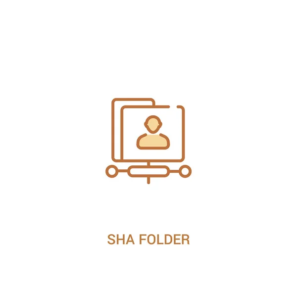 Sha folder concept 2 colored icon. Простой иллюстрат элемента строки — стоковый вектор