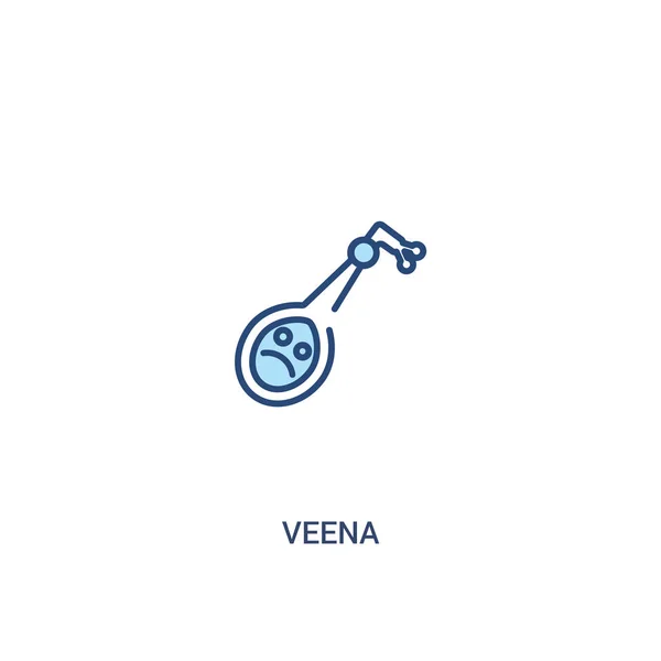 Veena concept 2 icona colorata. illustrazione semplice degli elementi di linea . — Vettoriale Stock