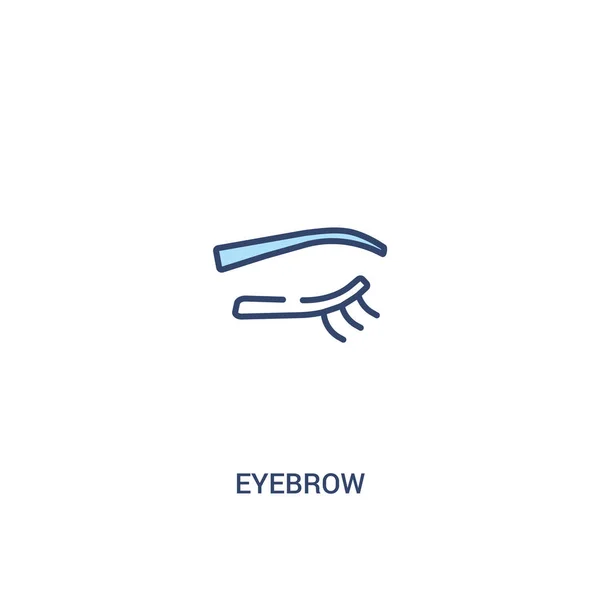 Ögonbryns koncept 2 färgad ikon. enkel illustration av linjeelement — Stock vektor