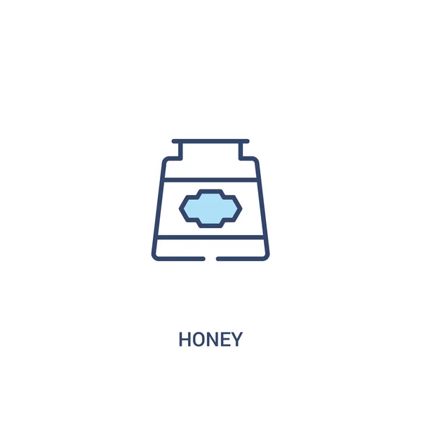Honig Konzept 2 farbiges Symbol. einfache Linienelement-Illustration. — Stockvektor