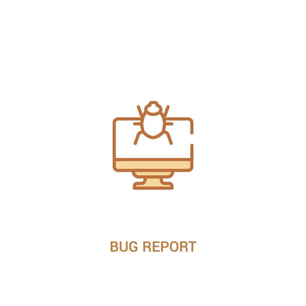 Bug report concept 2 colored icon. simple line element illustrat — Stock Vector