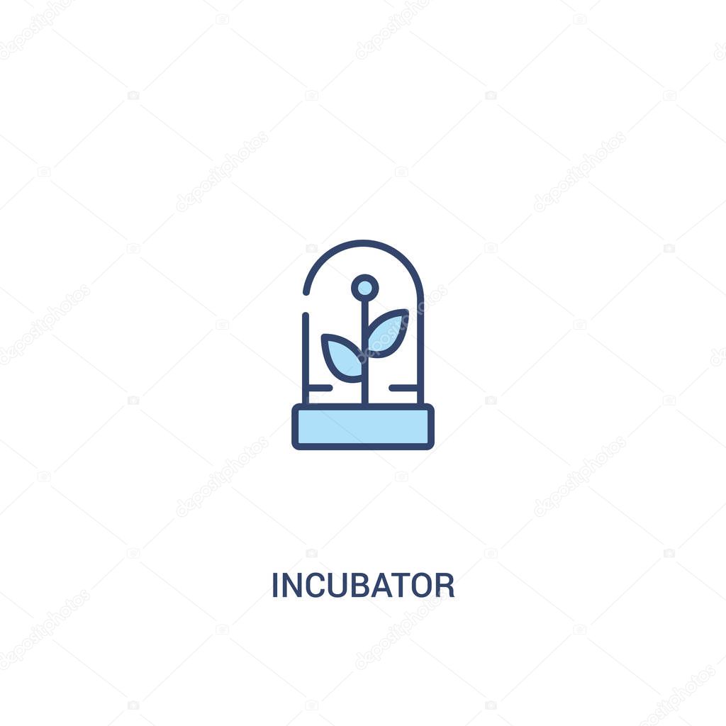 incubator concept 2 colored icon. simple line element illustrati
