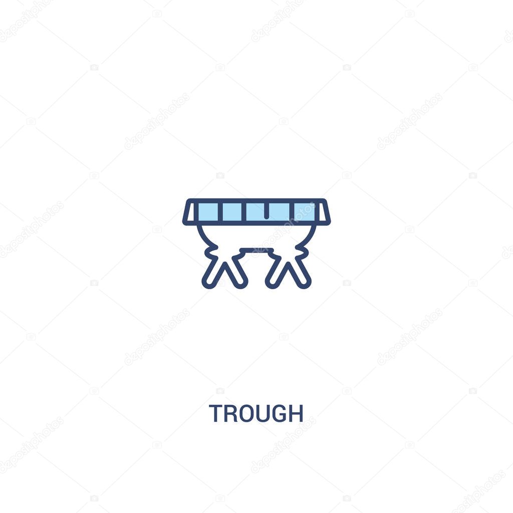trough concept 2 colored icon. simple line element illustration.