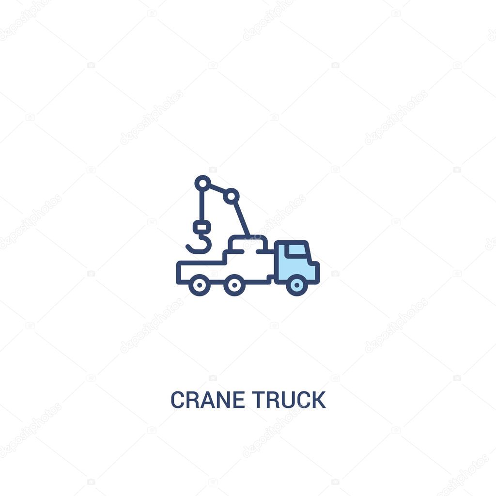 crane truck concept 2 colored icon. simple line element illustra
