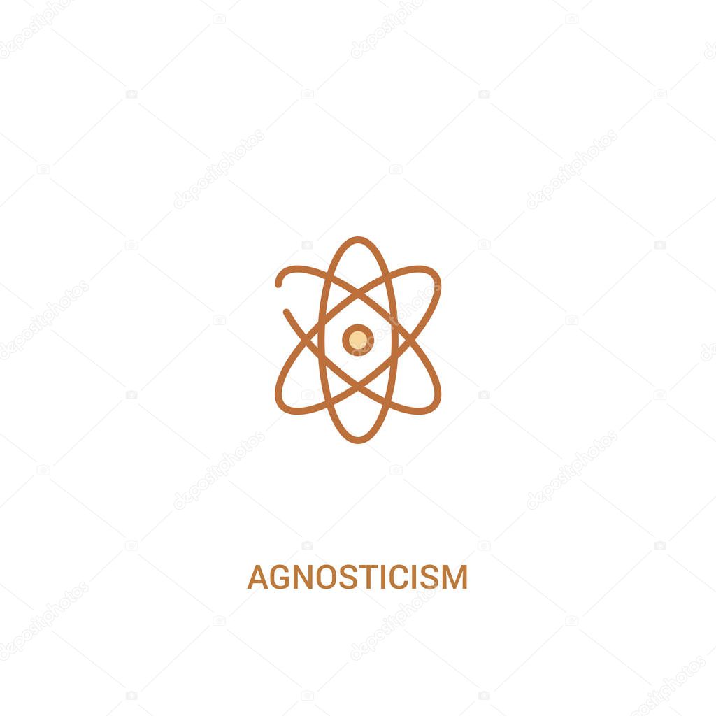 agnosticism concept 2 colored icon. simple line element illustra