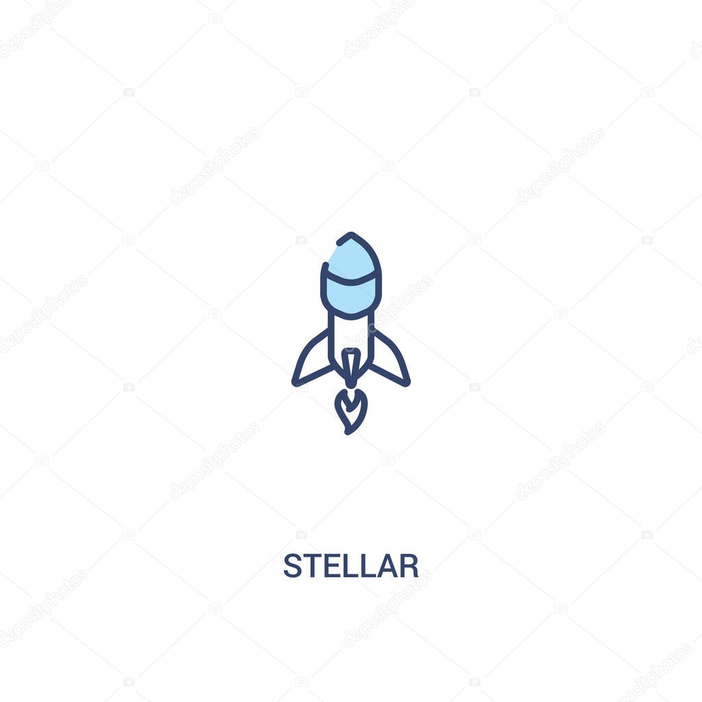 stellar concept 2 colored icon. simple line element illustration