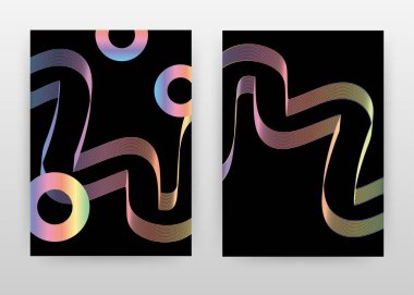 renkli dalgalı çizgiler. yıllık rapor, broşür, el ilanı tasarımı, 