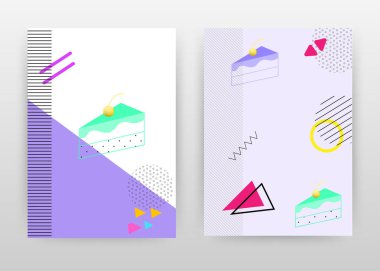 Yıllık rapor, broşür, flye için Minimalist 3d siyan kek tasarımı