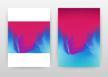 Yıllık rapor için renkli kırmızı, mavi tasarım, broşür, el ilanı, po