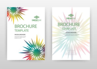Yıllık rapor, broşür, el ilanı için renkli çiçek yaprağı tasarımı,