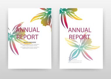 Yıllık rapor, broşür, el ilanı için renkli çiçek yaprağı tasarımı,