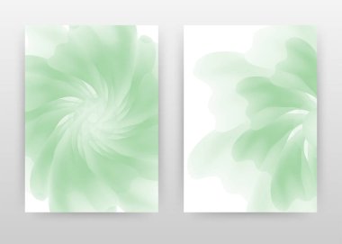 Yıllık rapor, broşür, el ilanı için yeşil büyük çiçek yaprağı tasarımı