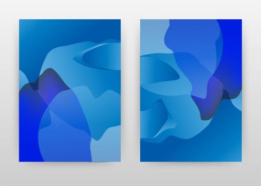 Yıllık rapor, broşür, el ilanı, poster için mavi tasarım. Soyut