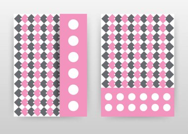 Pembe ve gri dikdörtgen yuvarlak şekiller tasarımı ile sorunsuz bir
