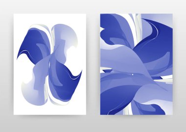 Yıllık rapor, broşür, el ilanı, po Mavi fırçalanmış çiçek tasarımı