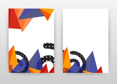 Yıllık rapor, broşür, el ilanı, poster için turuncu siyah tasarım. 