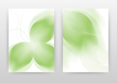 Yıllık rapor, broşür, el ilanı, po için yeşil çiçek yaprağı tasarımı