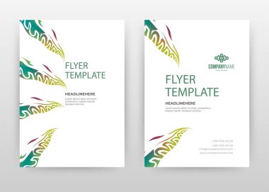 Yıllık rapor, broşür, el ilanı için renkli çiçek yaprağı tasarımı,