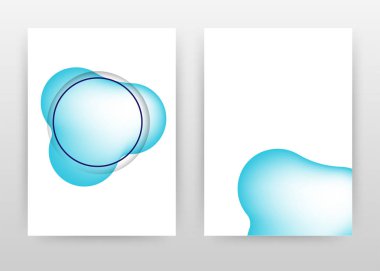 Yıllık rapor, broşür, el ilanı, poster için mavi beyaz tasarım. Bl