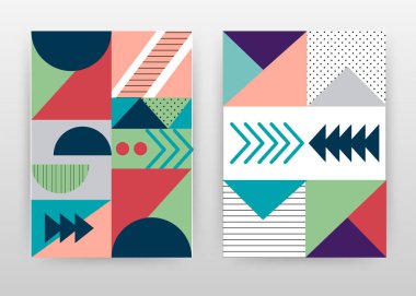 Geometrik renkli kırmızı, yeşil, pembe, mor, noktalı, astarlı desig