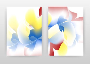 Yıllık rapor, broşür, el ilanı sarı mavi kırmızı konsept tasarımı