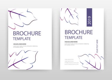Yıllık rapor, broşür, el ilanı, p için mor çiçek yaprağı tasarımı
