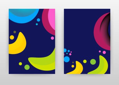 Yıllık rapor için renkli yeşil sarı mavi kırmızı tasarım, brochur